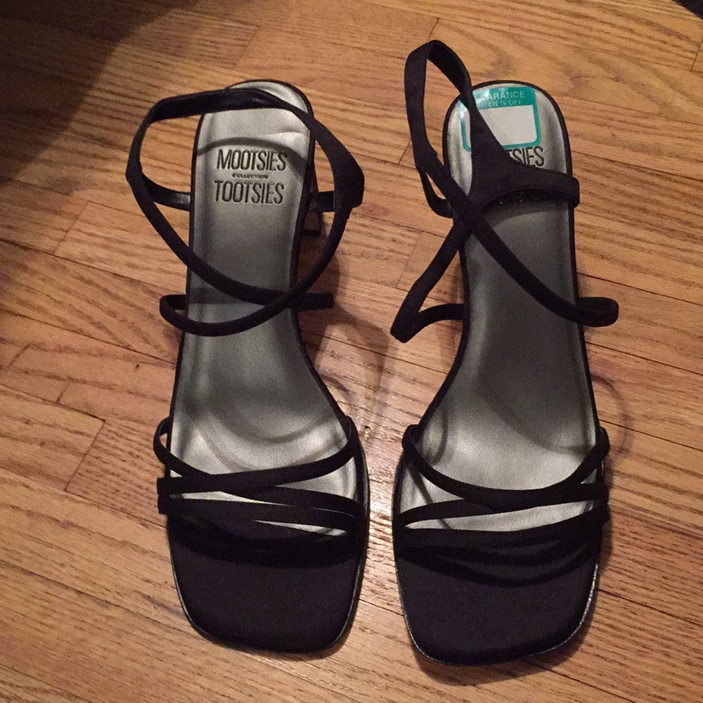 Black evening shoes